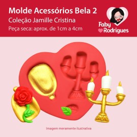 Molde de Silicone Acessórios Bela 2 - Jamille Cristina