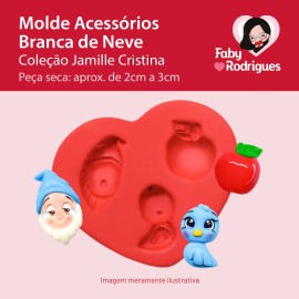 Molde de Silicone Acessórios Branca de Neve - Jamille Cristina