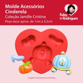 Molde de Silicone Acessórios Cinderela - Jamille Cristina