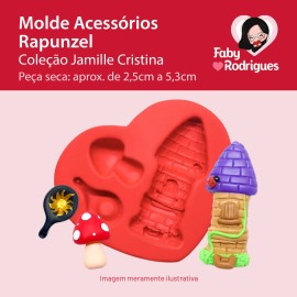Molde de Silicone Acessórios Rapunzel - Jamille Cristina