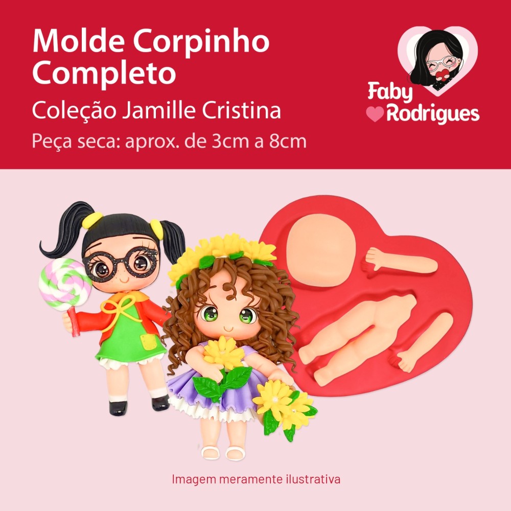 Molde de Silicone Corpinho Completa - Jamille Cristina