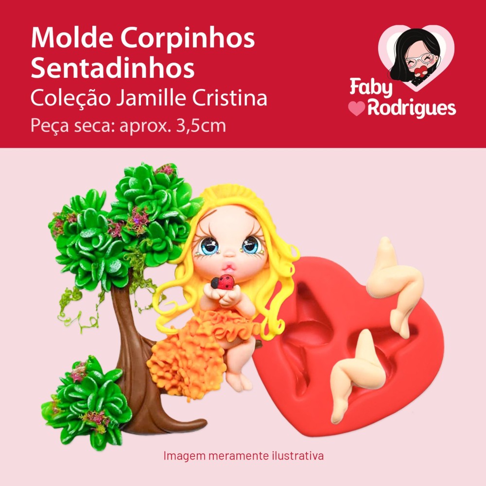 Molde de Silicone Corpinhos Sentadinhos - Jamille Cristina
