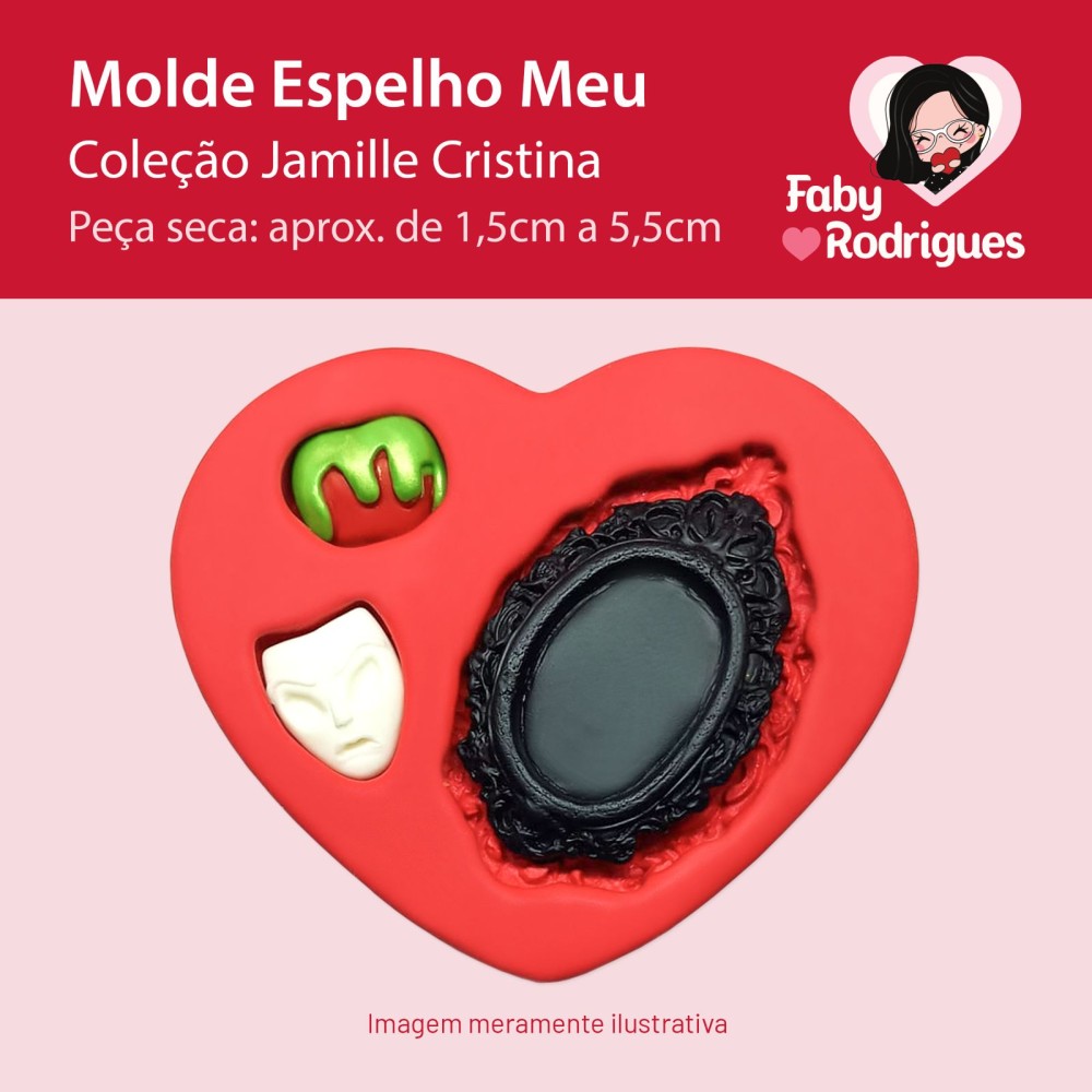 Molde de Silicone Espelho Meu - Jamille Cristina