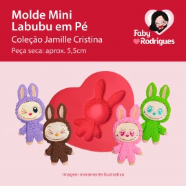 Molde de Silicone Mini Labubu em Pé - Jamille Cristina