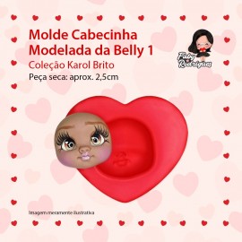 Molde De Silicone Cabecinha Modelada da Belly 1 - Karol Brito