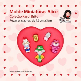 Molde De Silicone Miniaturas Alice - Karol Brito