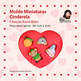 Molde De Silicone Miniaturas Cinderela - Karol Brito