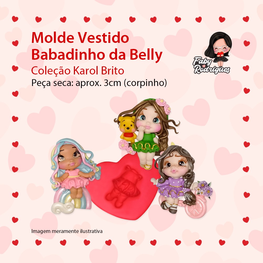 Molde De Silicone Vestido Babadinho da Belly - Karol Brito