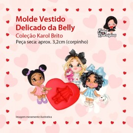 Molde De Silicone Vestido Delicado da Belly - Karol Brito