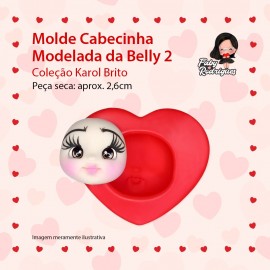 Molde De Silicone Cabecinha Modelada da Belly 2 - Karol Brito