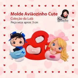 Molde de Silicone Aviãozinho Cute - Lalá