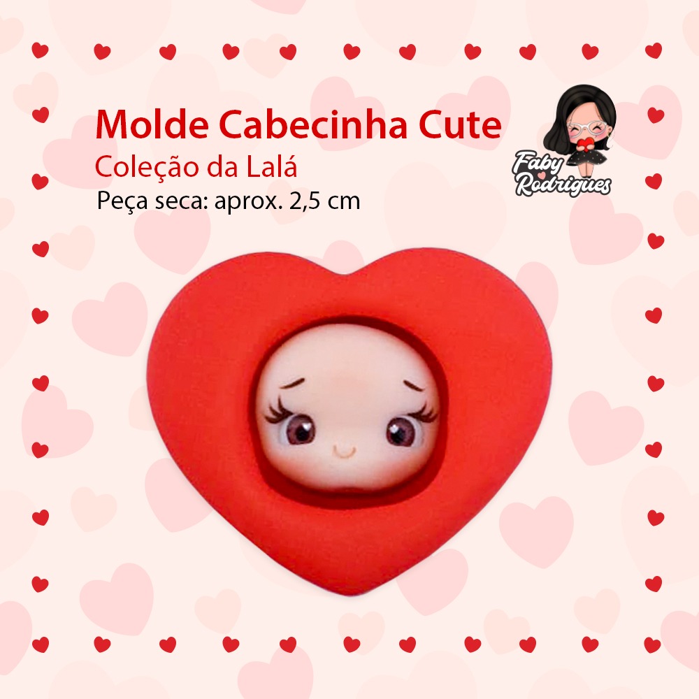 Molde de Silicone Cabecinha Cute - Lalá