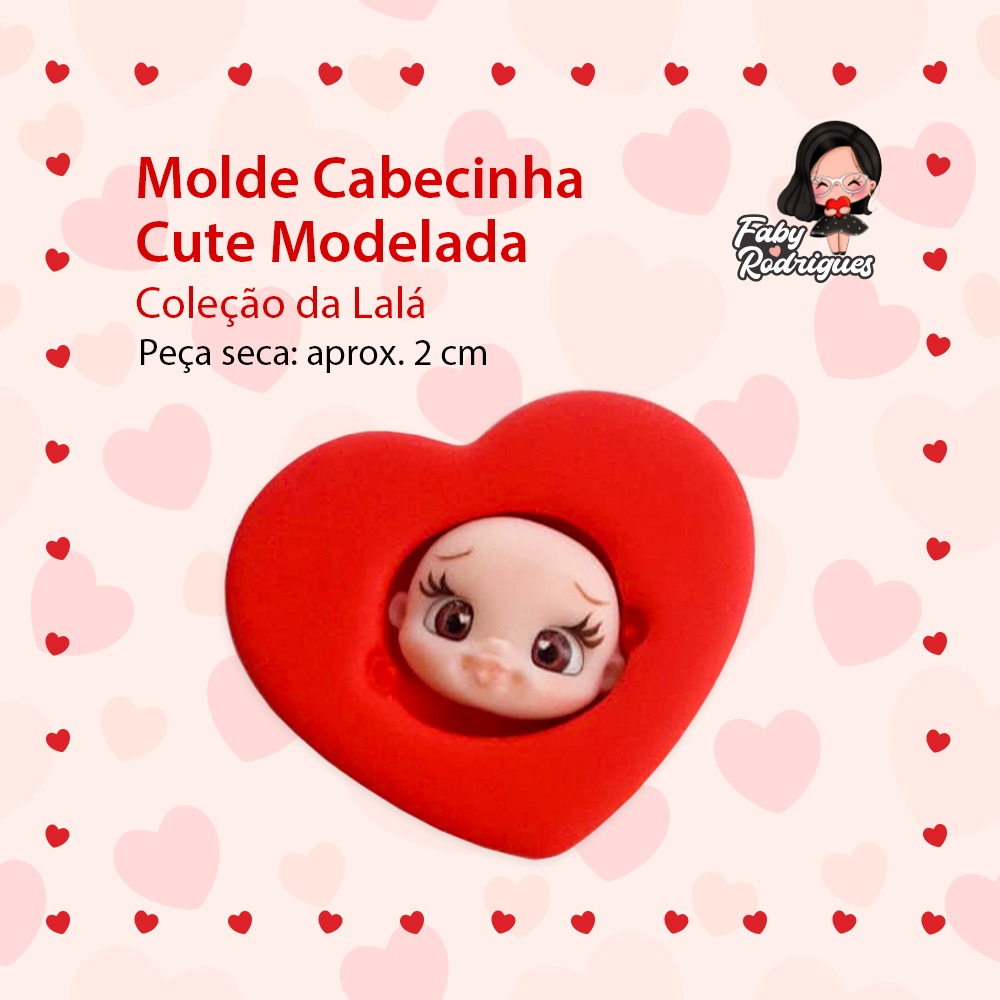 Molde de Silicone Cabecinha Cute Modelada - Lalá