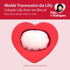 Molde de silicone Travesseiro da Lilly - Lilly Artes em Biscuit
