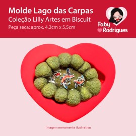 Molde de silicone Lago das Carpas - Lilly Artes em Biscuit