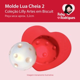 Molde de silicone Lua Cheia 2 - Lilly Artes em Biscuit