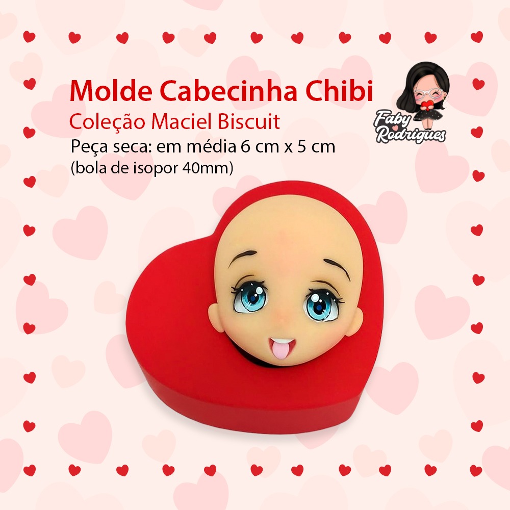 Molde de Silicone Cabecinha Chibi - Maciel