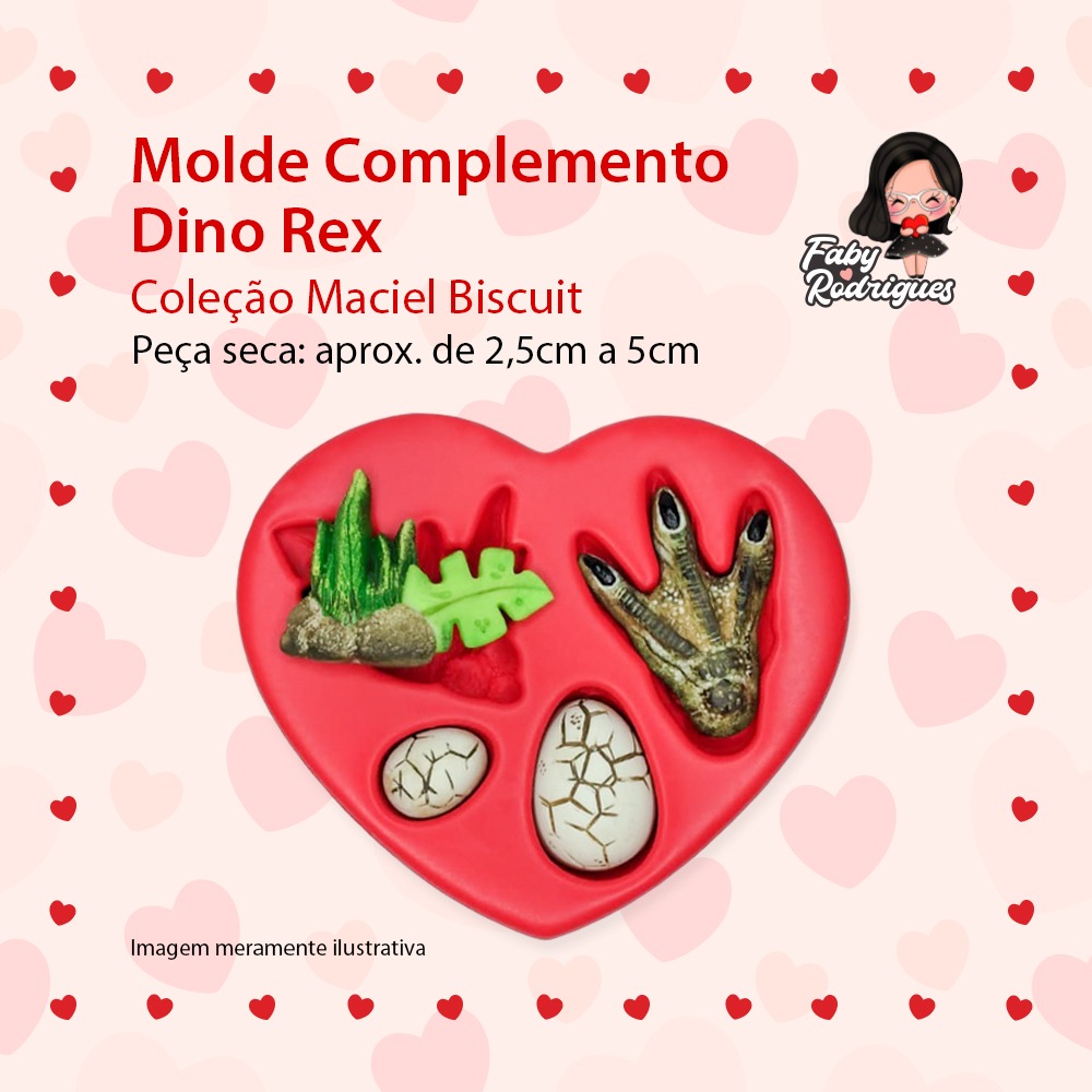 Molde De Silicone Complemento Dino Rex - Maciel