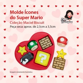 Molde De Silicone Ícones do Super Mario - Maciel