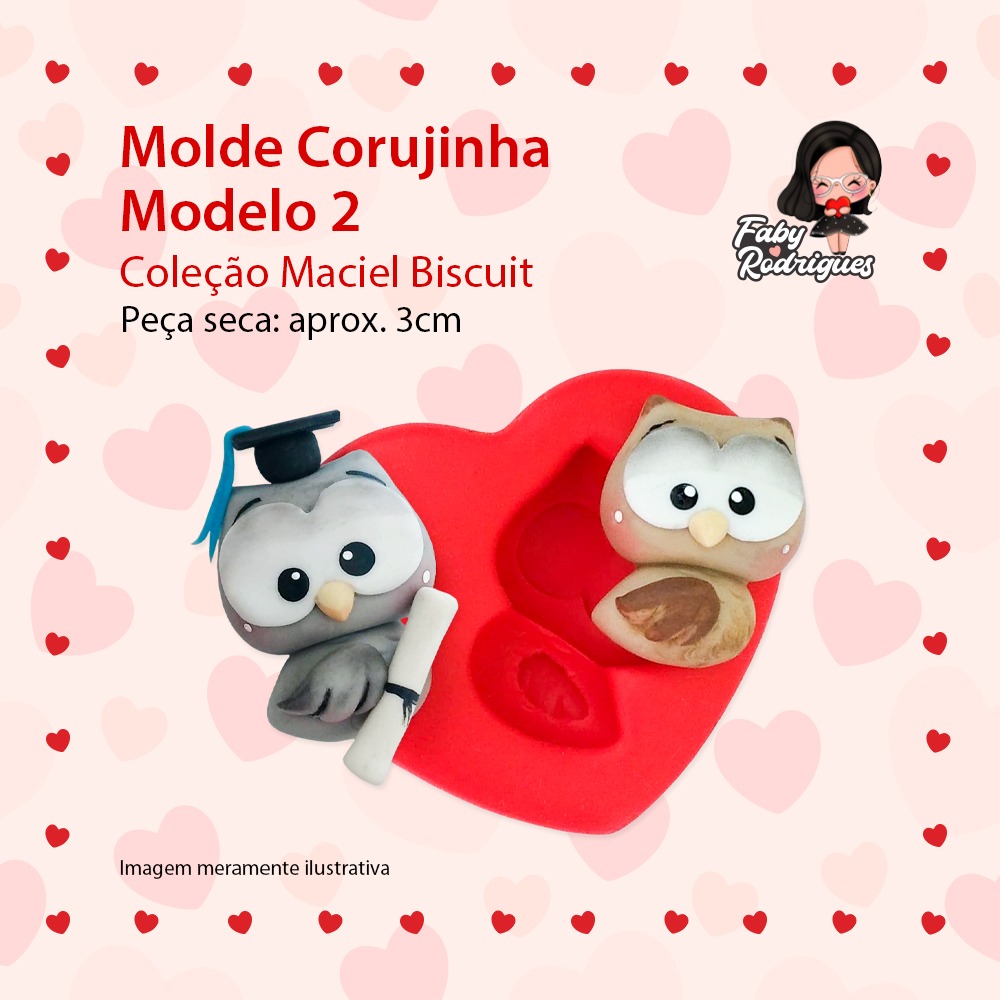 Molde De Silicone Corujinha Modelo 2 - Maciel