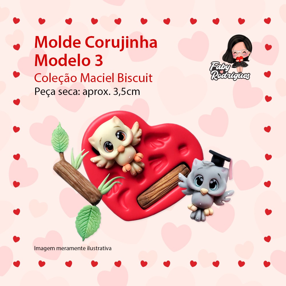 Molde De Silicone Corujinha Modelo 3 - Maciel