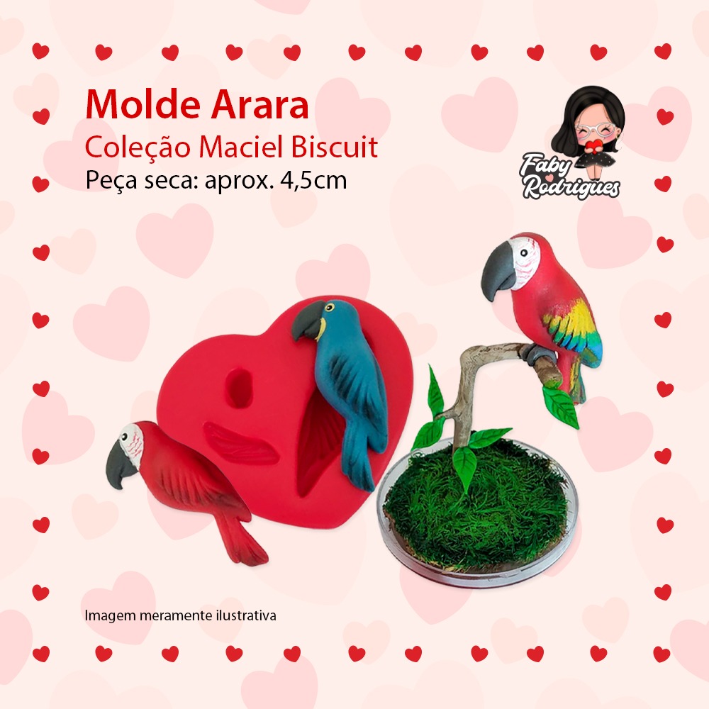 Molde De Silicone Arara - Maciel