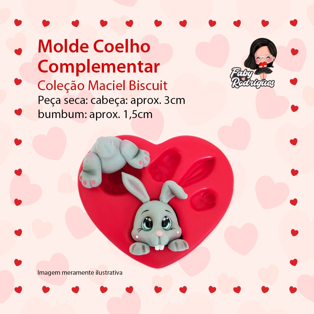 Molde De Silicone Coelho Complementar  - Maciel