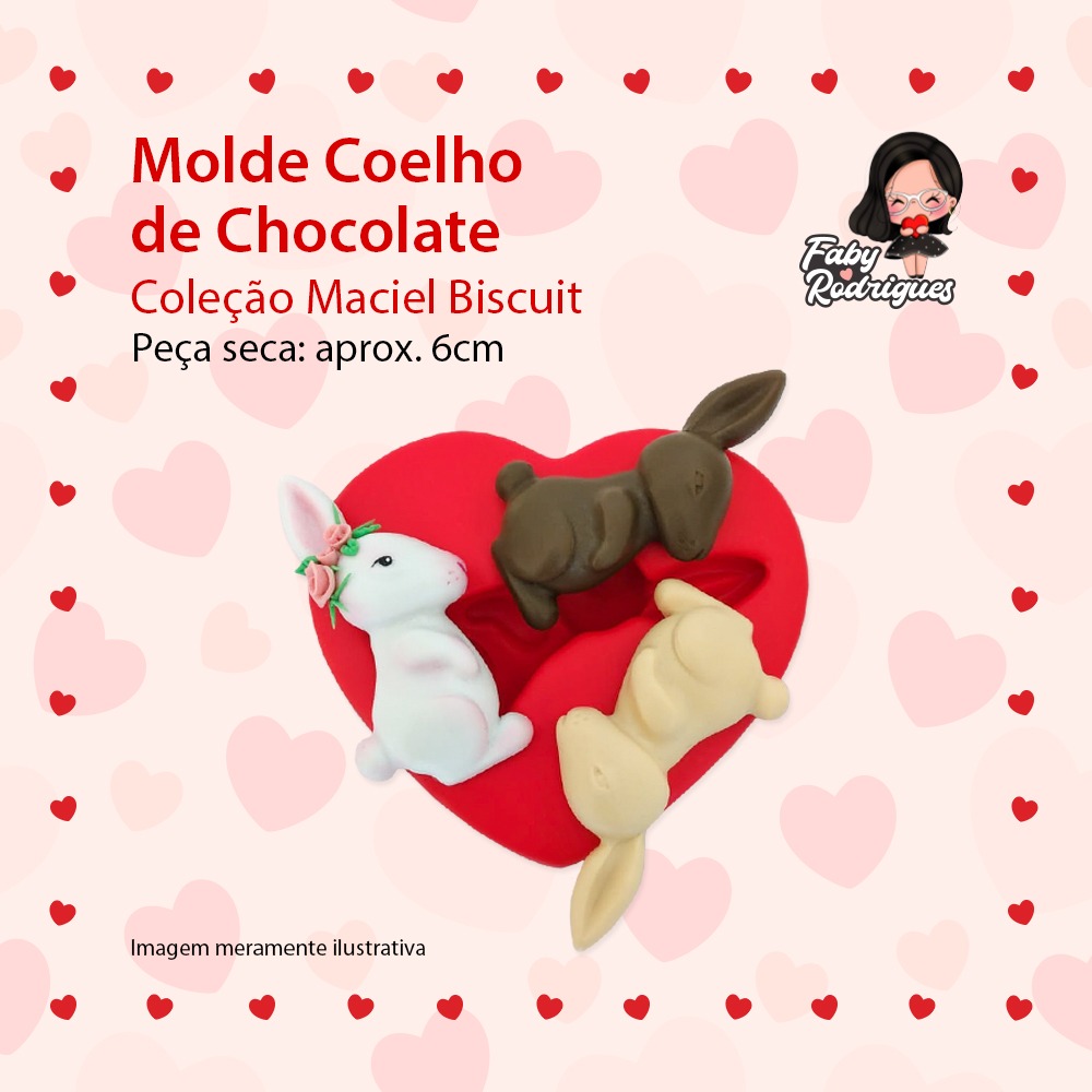 Molde De Silicone Coelho de Chocolate - Maciel