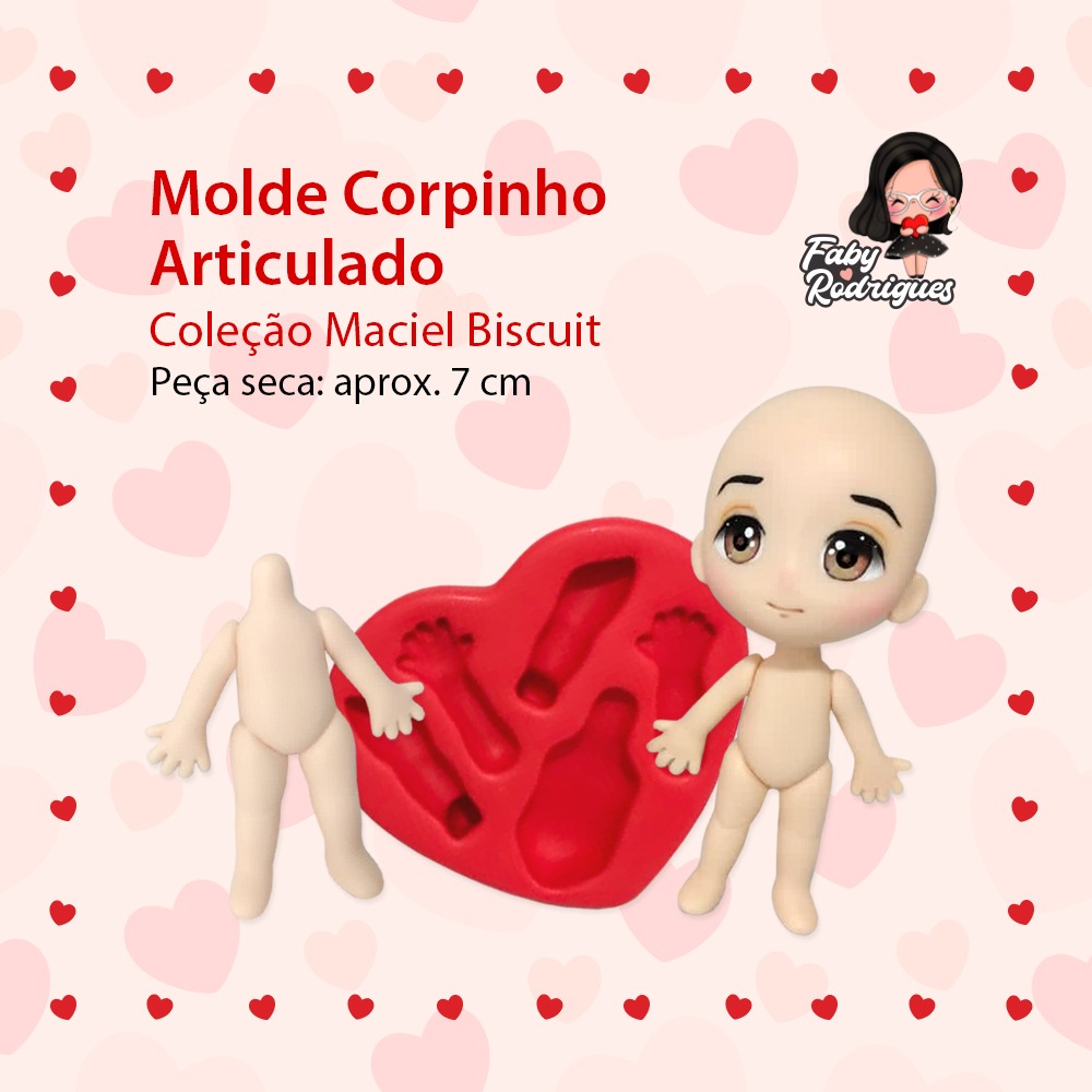 Molde de Silicone Corpinho Articulado Maciel