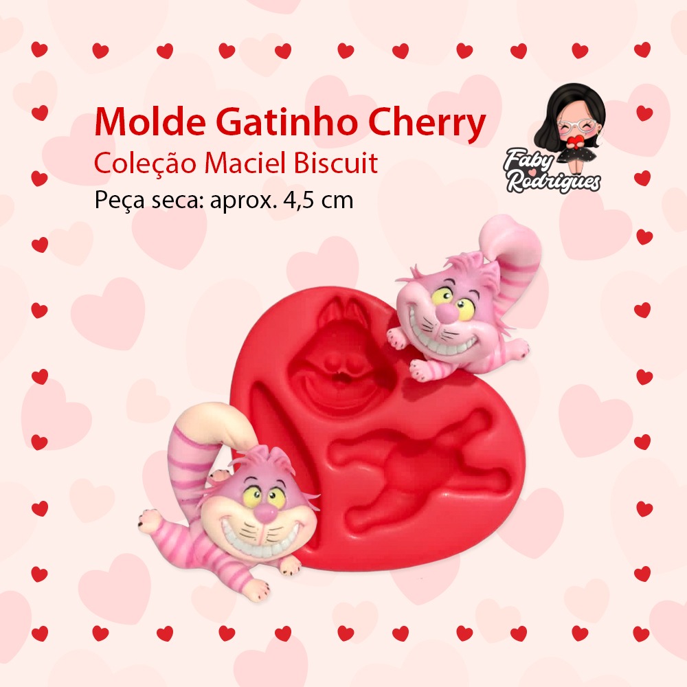 Molde de Silicone Gatinho Cherry - Maciel