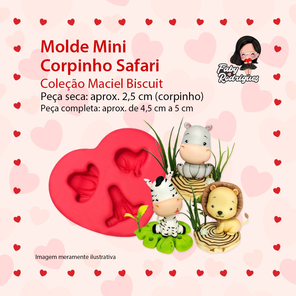 Molde De Silicone Mini Corpinho Safari - Maciel