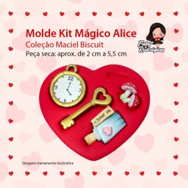 Molde De Silicone Kit Mágico Alice - Maciel