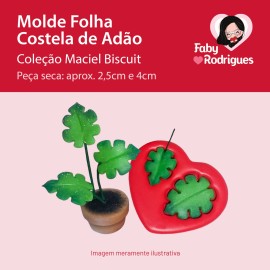 Molde De Silicone Folha Costela de Adão - Maciel