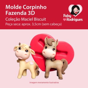 Molde De Silicone Corpinho Fazenda 3D - Maciel