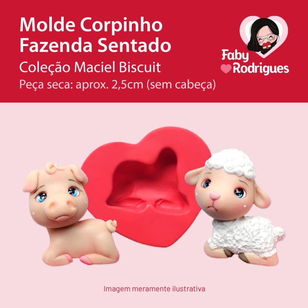 Molde De Silicone Corpinho Fazenda Sentado - Maciel