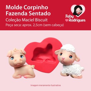 Molde De Silicone Corpinho Fazenda Sentado - Maciel