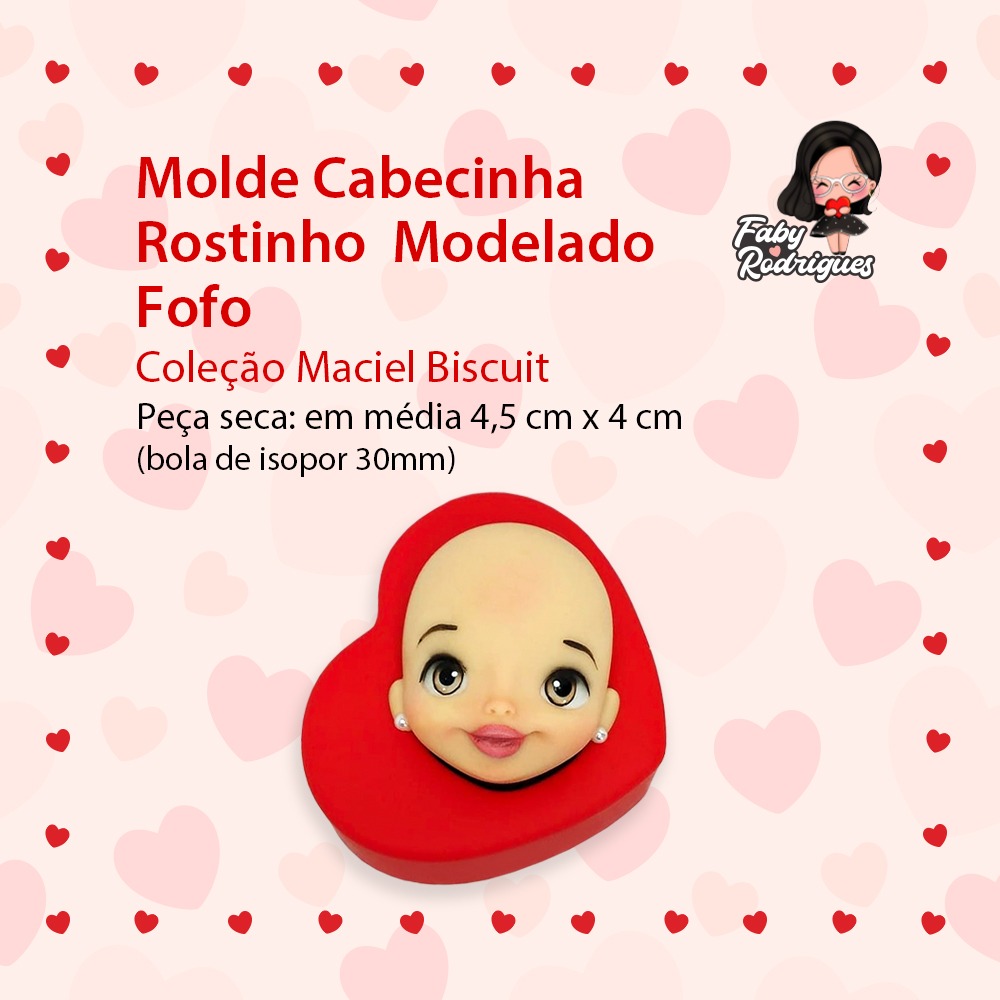 Molde de Silicone Cabecinha Rostinho Modelado Fofo - Maciel