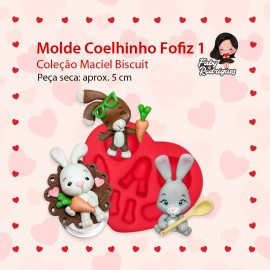 Molde de Silicone Coelhinho Fofiz 1 - Maciel