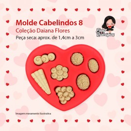 Molde De Silicone Cabelindos 8 - DAIANA FLORES