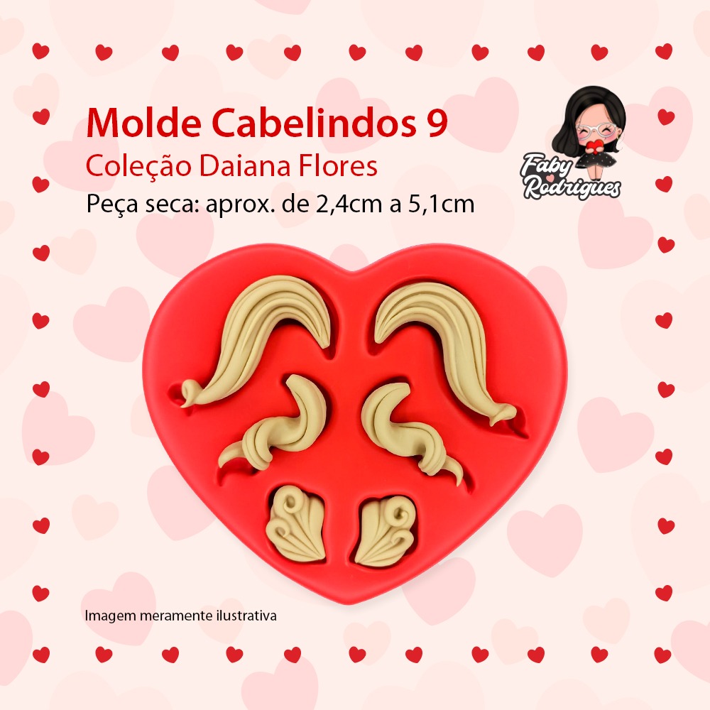 Molde De Silicone Cabelindos 9 - DAIANA FLORES