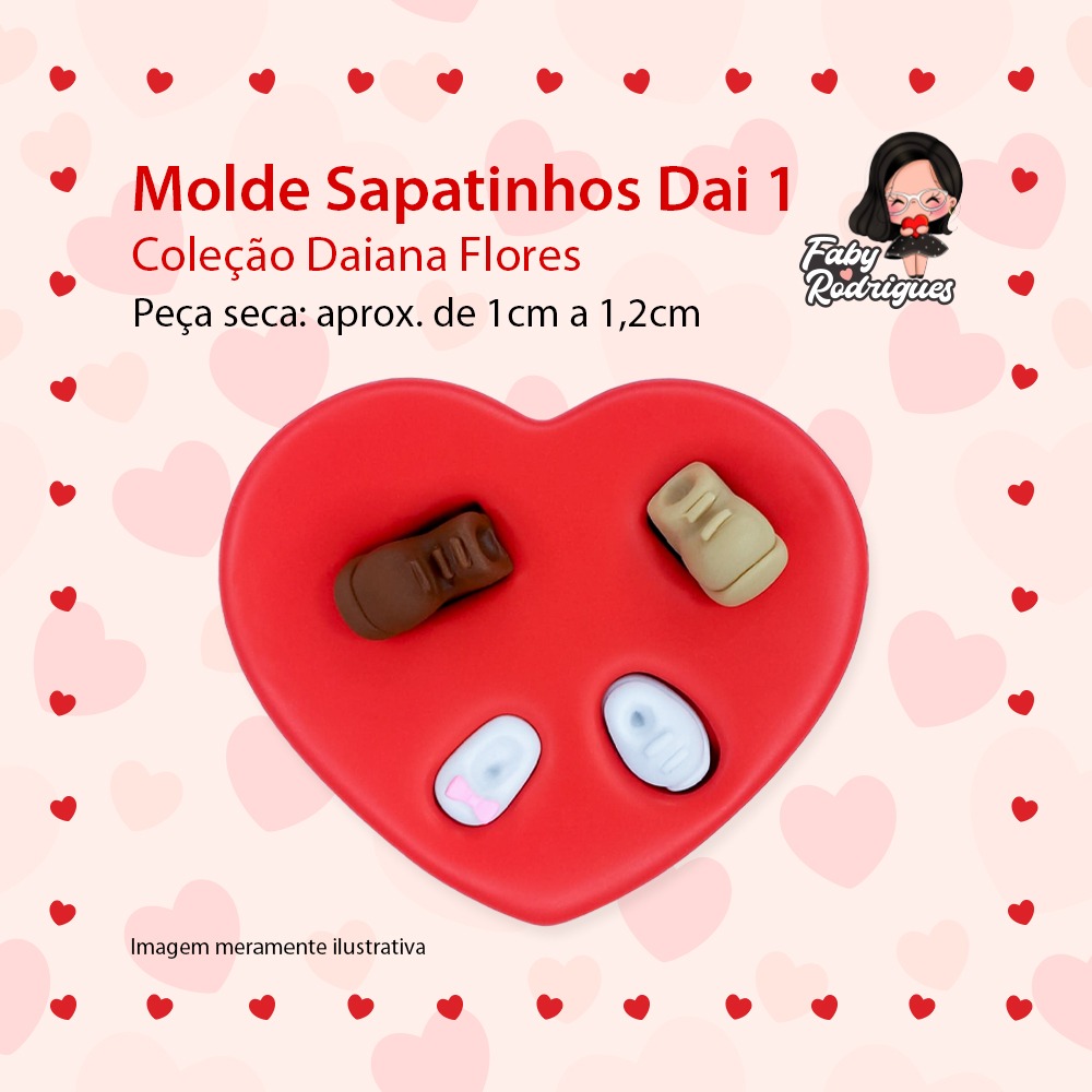 Molde De Silicone Sapatinhos Dai 1 - DAIANA FLORES