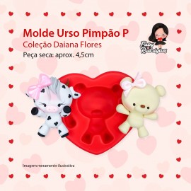 Molde De Silicone Urso Pimpao P - DAIANA FLORES