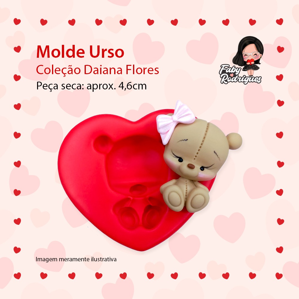 Molde De Silicone Urso - DAIANA FLORES