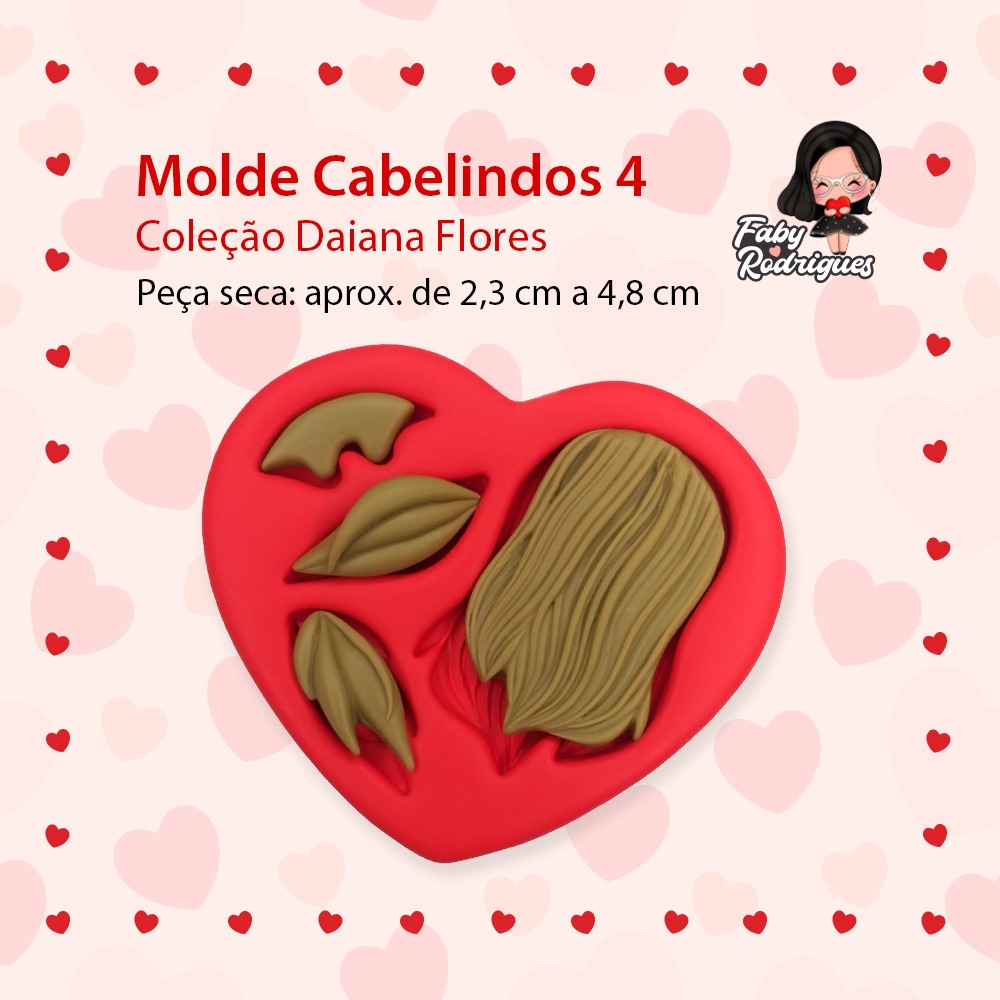 Molde de Silicone Cabelindos 4 - Daiana Flores