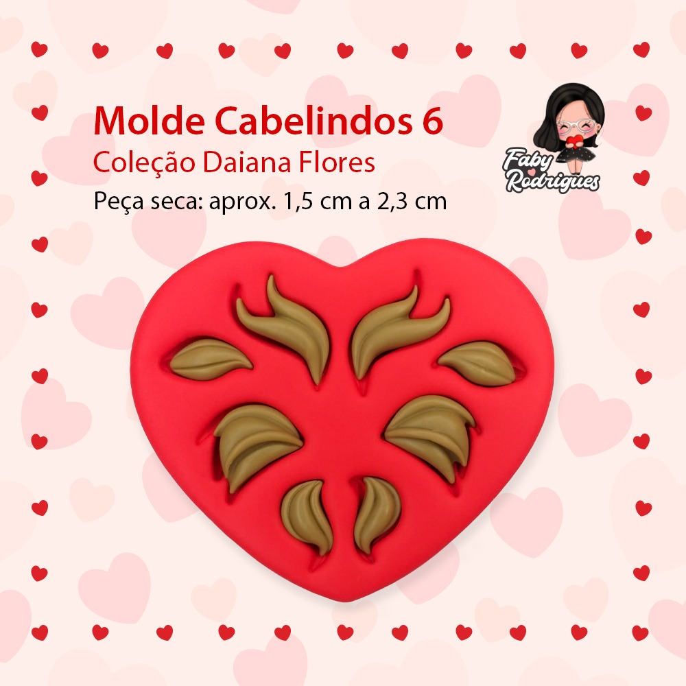 Molde de Silicone Cabelindos 6 - Daiana Flores