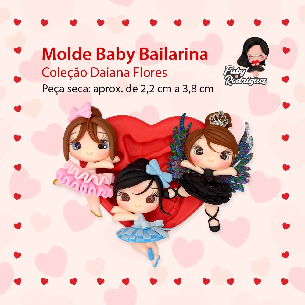 Molde de Silicone Baby Bailarina - Daiana Flores