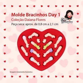 Molde De Silicone Bracinhos Day 1 - Daiana flores