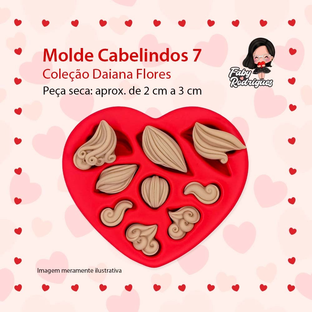 Molde De Silicone Cabelindos 7 -  Daiana flores