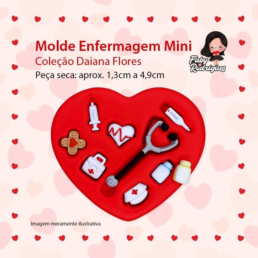 Molde De Silicone Enfermagem Mini - Daiana flores