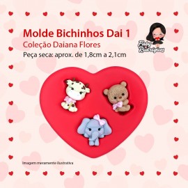 Molde De Silicone Bichinhos Dai 1 - Daiana Flores